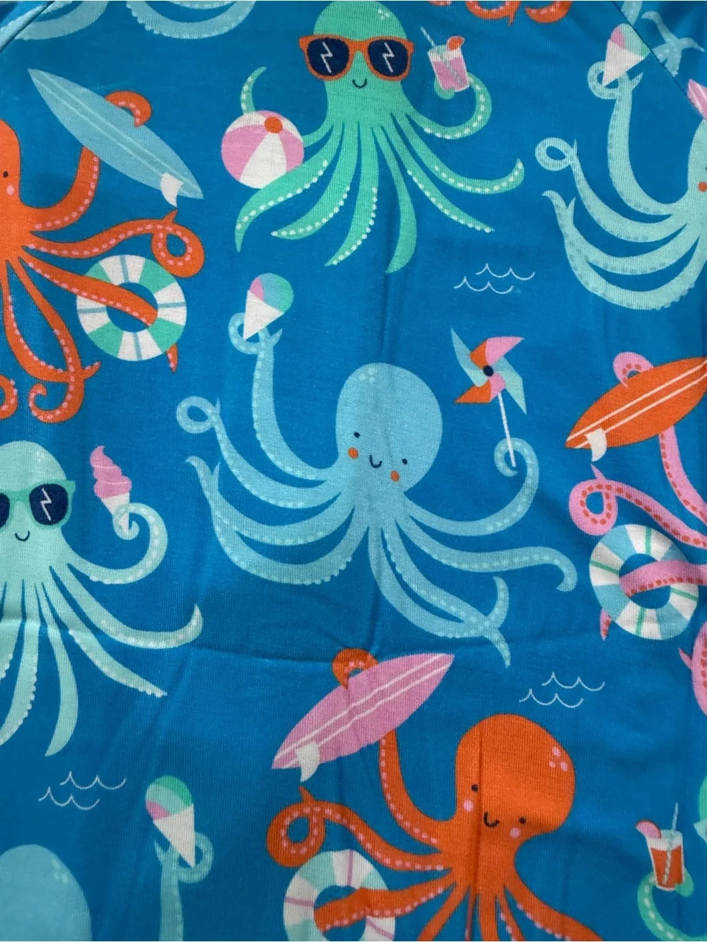 NWT Little Sleepies Octopus Party Shorty Zippy 12-18M